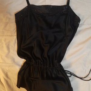 Express beaded silk dressy tank top